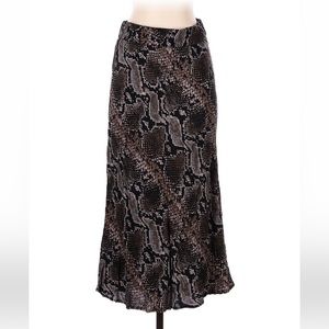Zara Snake Print Midi Skirt - Sz M